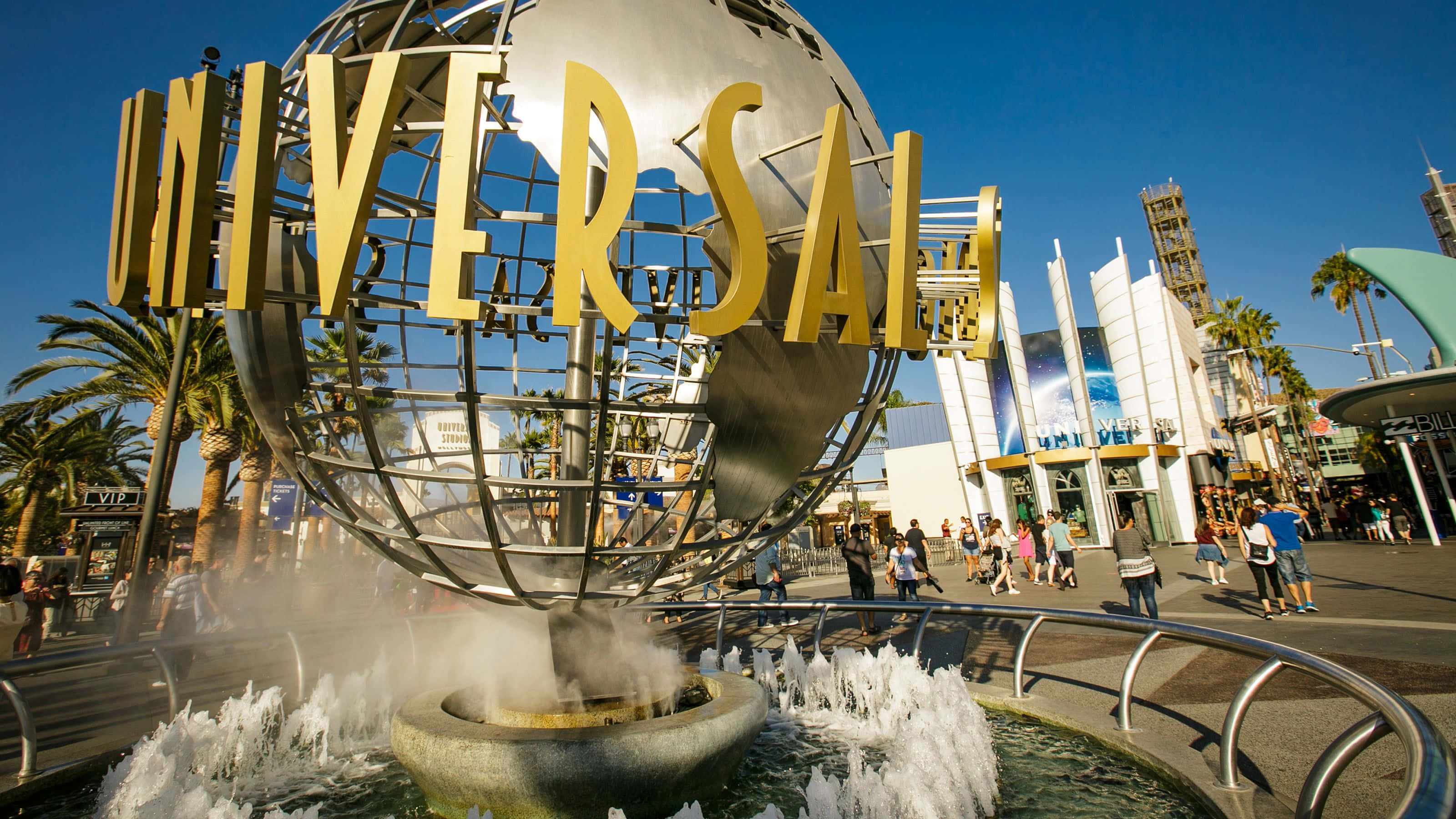 Universal Studios Altın Estetik Çeşme Resmi Duvar Kağıdı