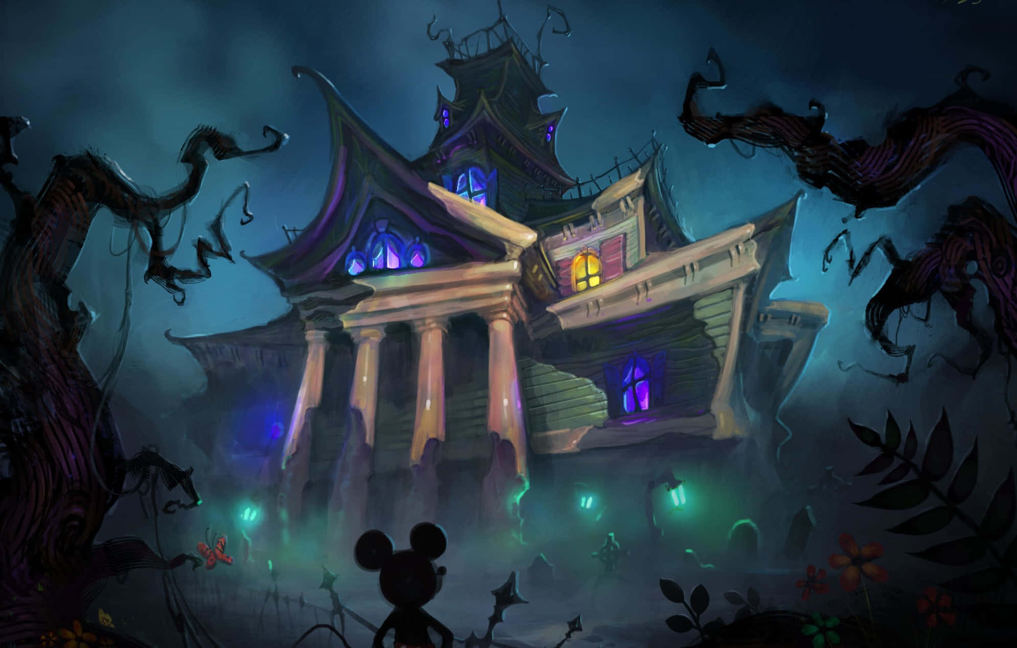 Ürkütücü Disney Cadılar Bayramı Büyüsü Duvar Kağıdı