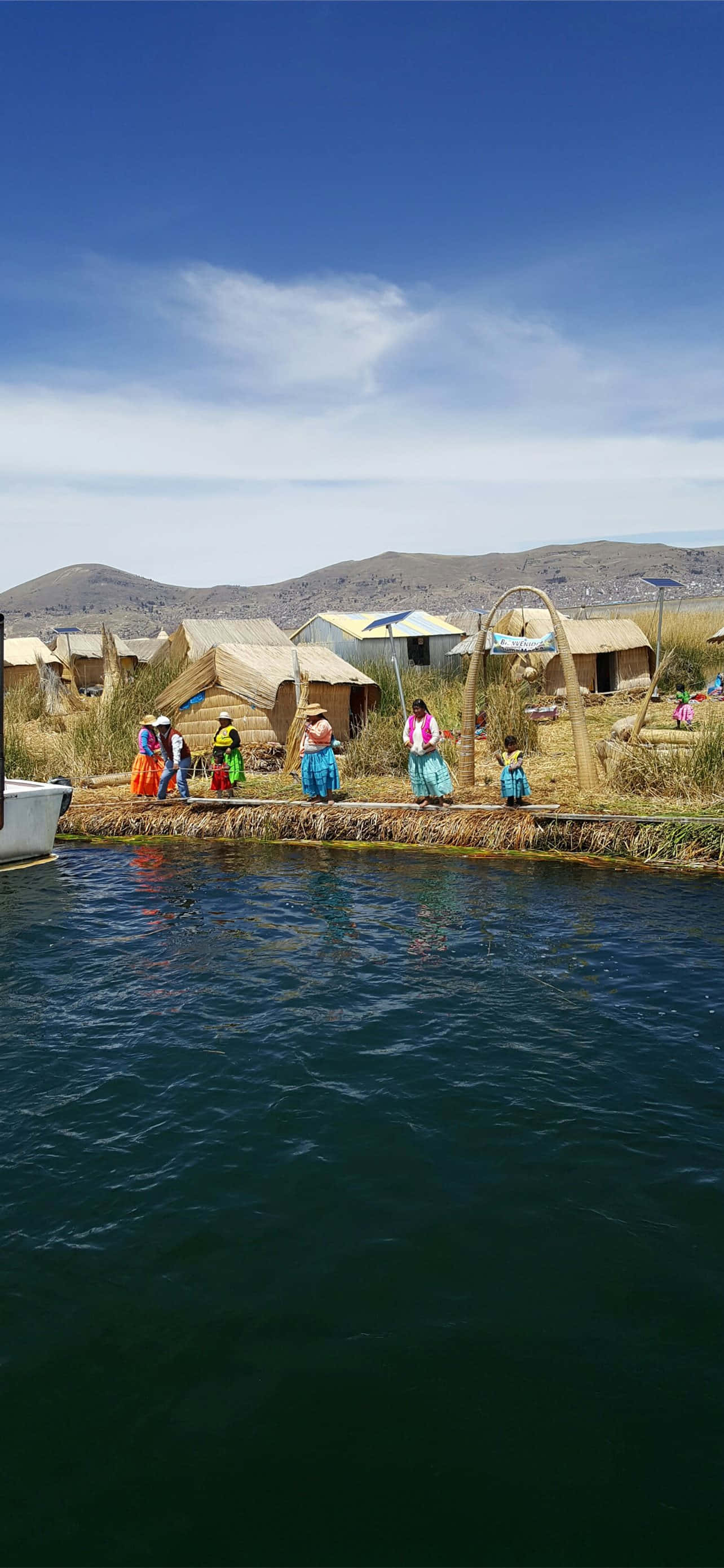 Uros Yüzen Adaları Titicaca Gölü Duvar Kağıdı