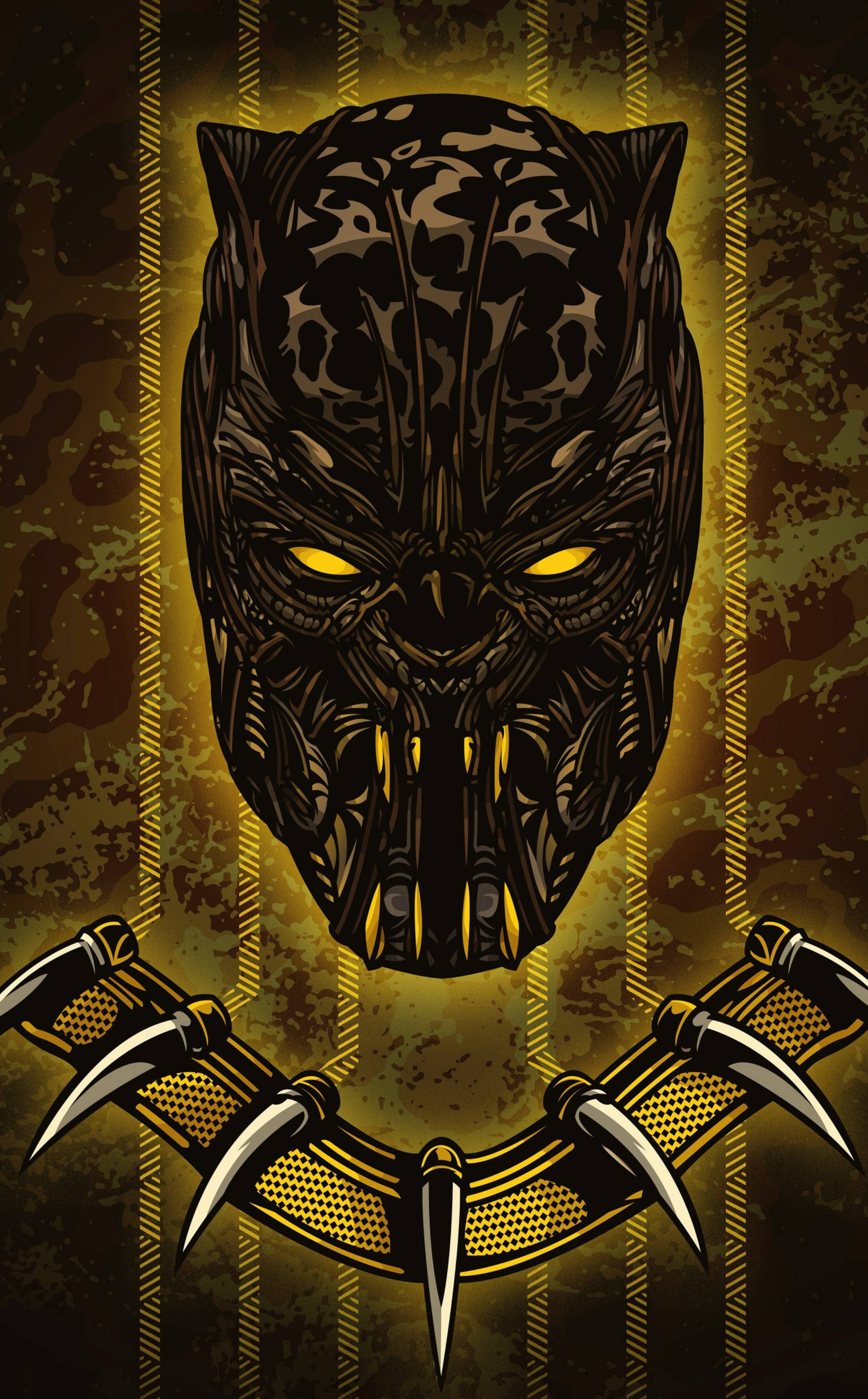 Ürpertici Altın Jaguar Killmonger Duvar Kağıdı