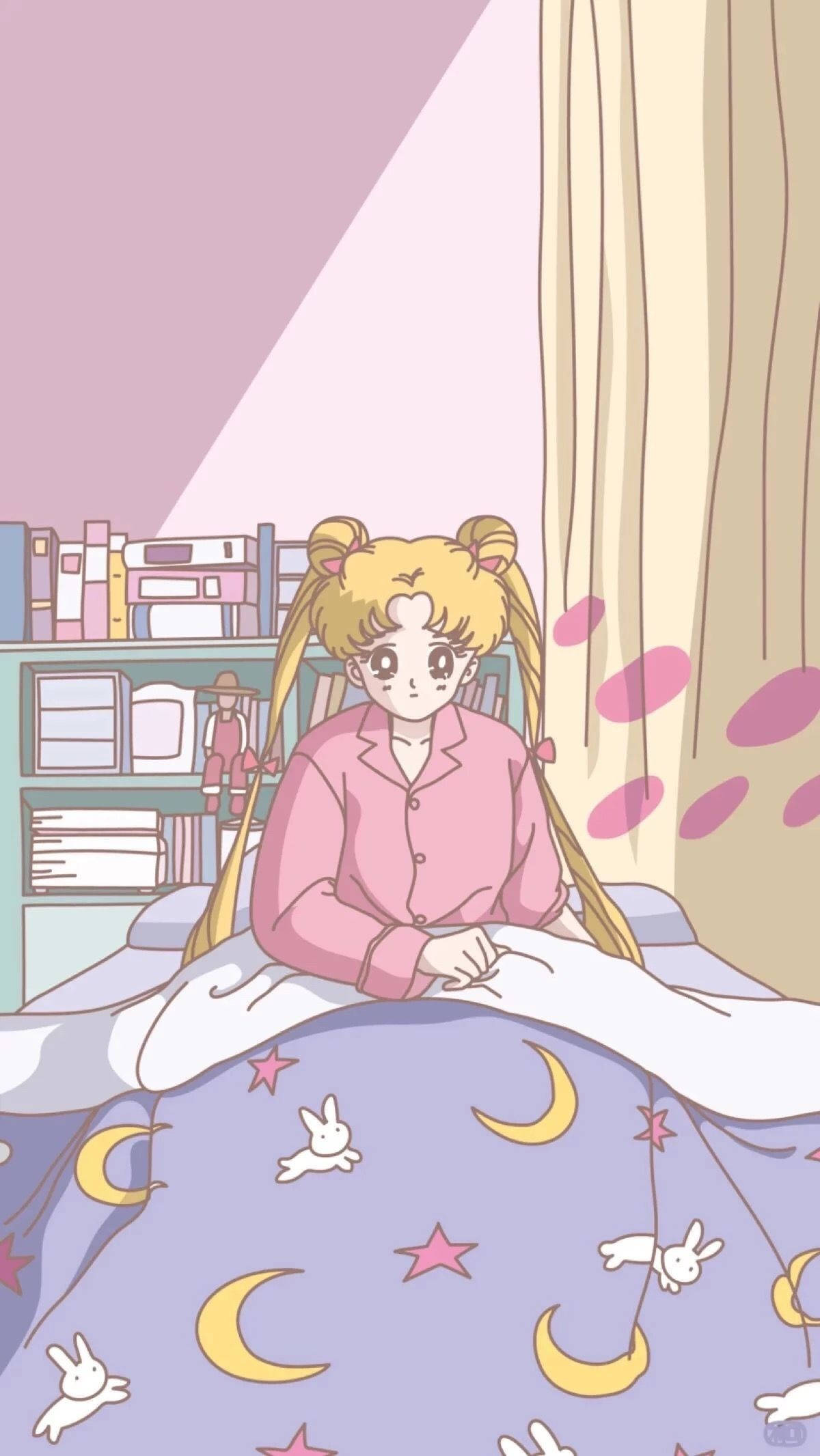 Usagi Uyanıyor Sailor Moon iPhone Duvar Kağıdı