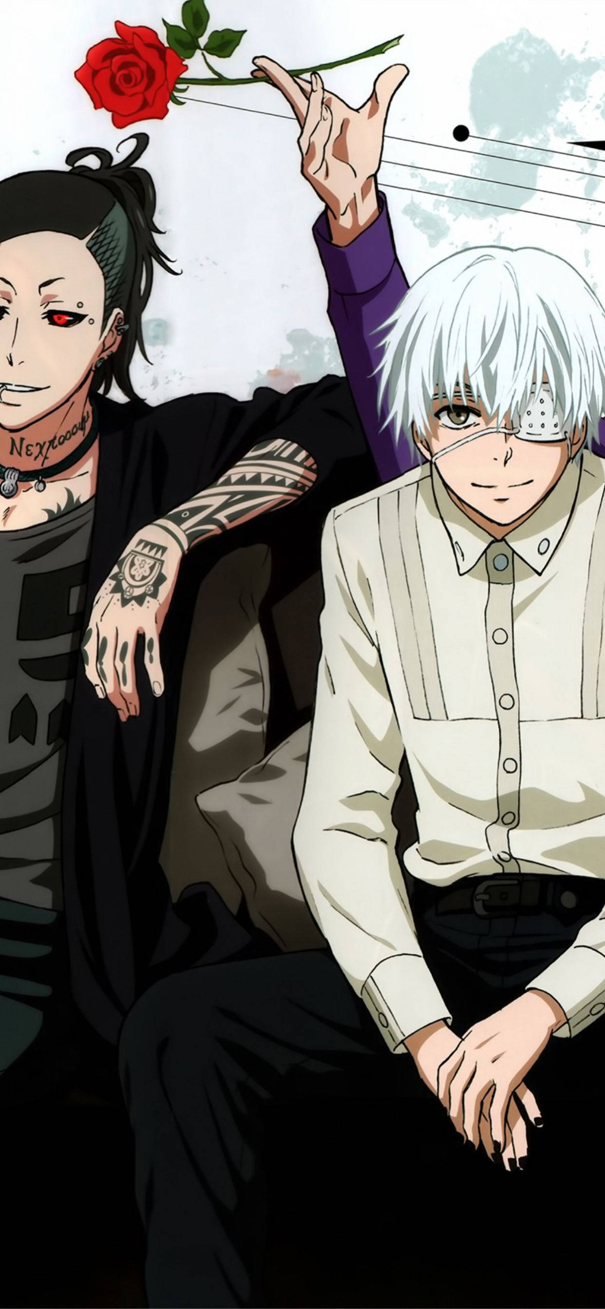 Uta ve Ken Tokyo Ghoul iPhone Arka Planı Duvar Kağıdı