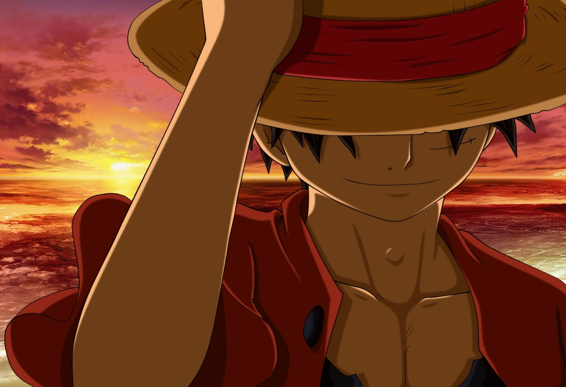 Utangaç Korsan Luffy Duvar Kağıdı