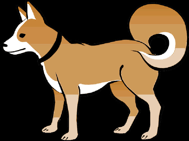 Uyarı Shiba Inu İllüstrasyonu Duvar Kağıdı