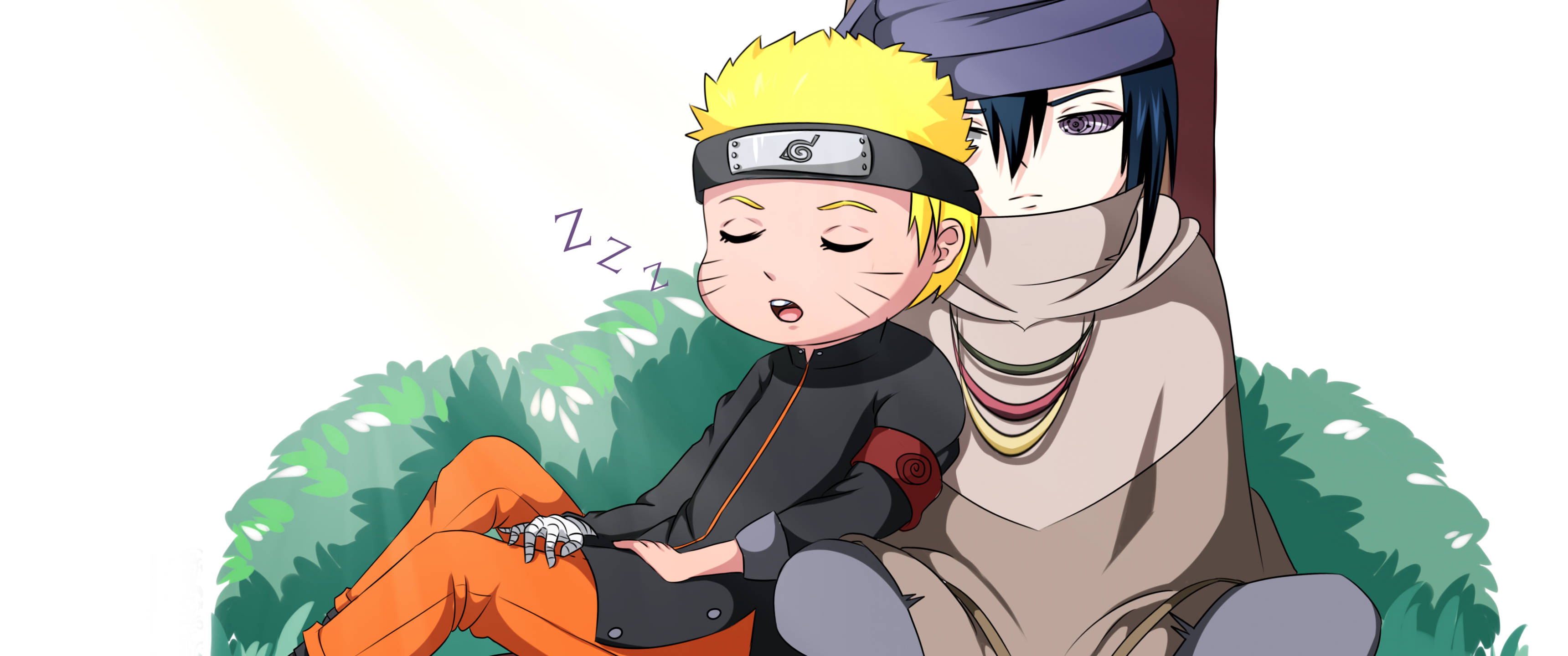 Uyuyan Sevimli Naruto ve Sasuke Duvar Kağıdı