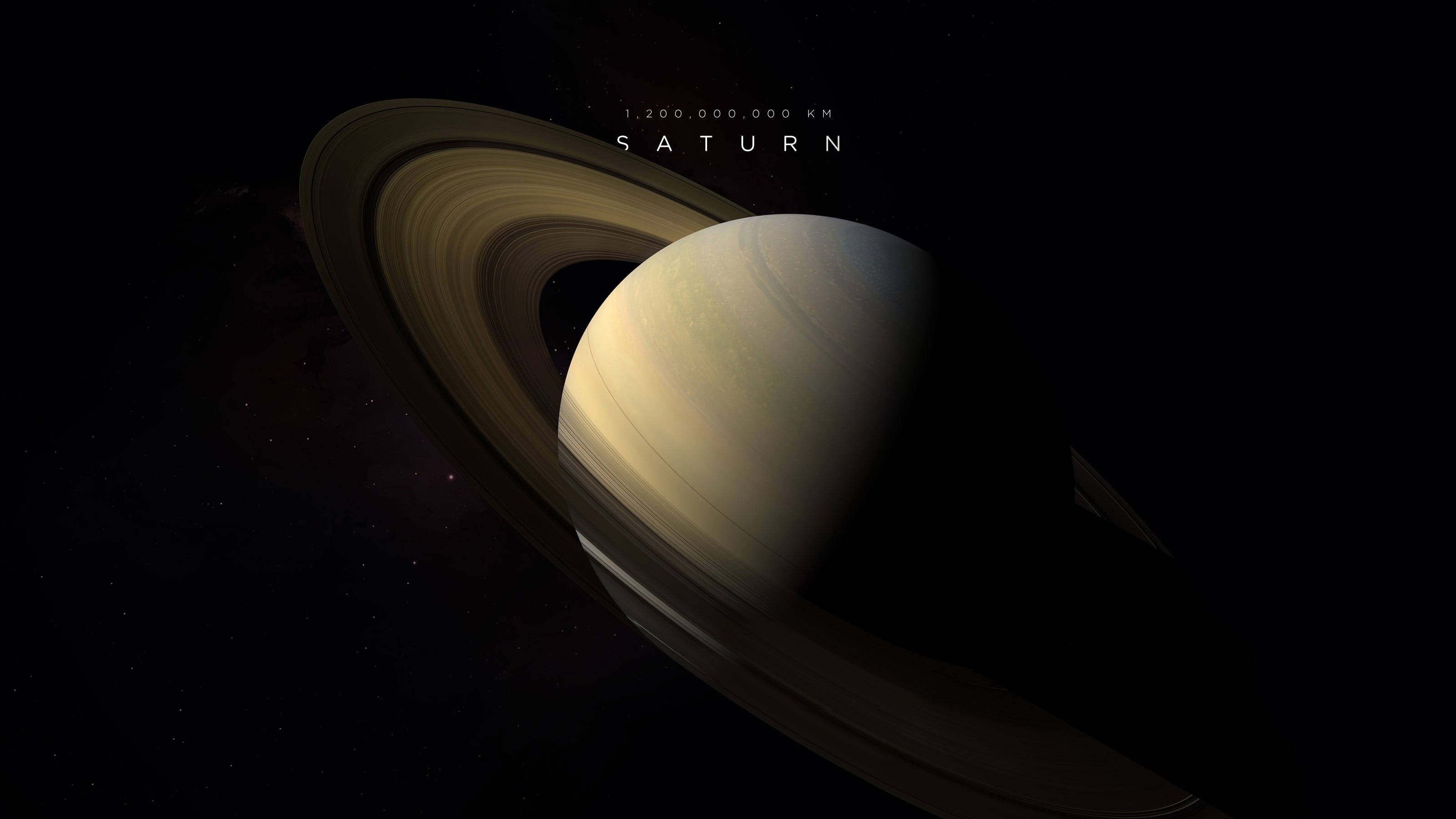 Uzaktaki Satürn 4K Duvar Kağıdı