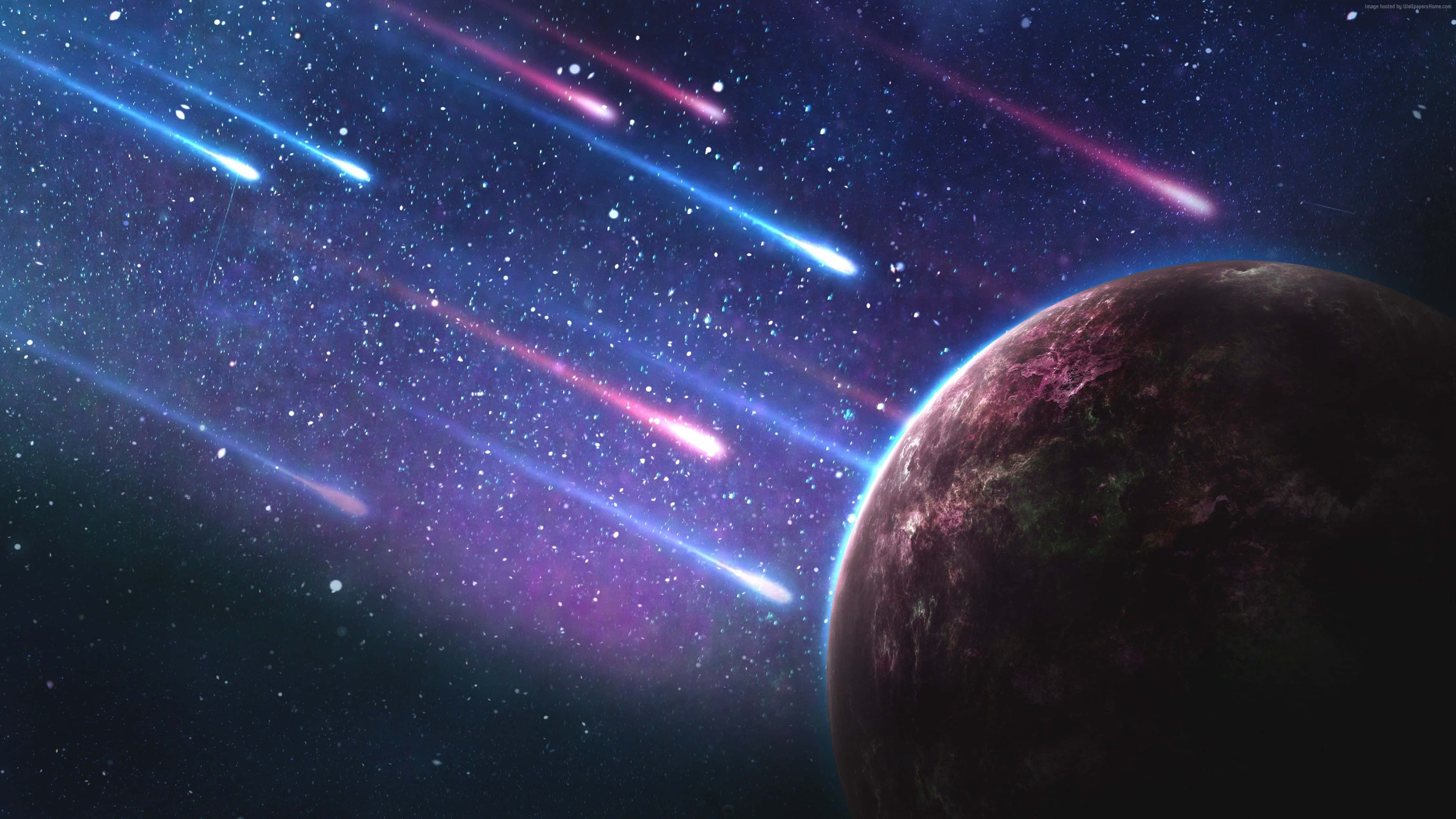 Uzayda 4K Evren Meteoru Duvar Kağıdı