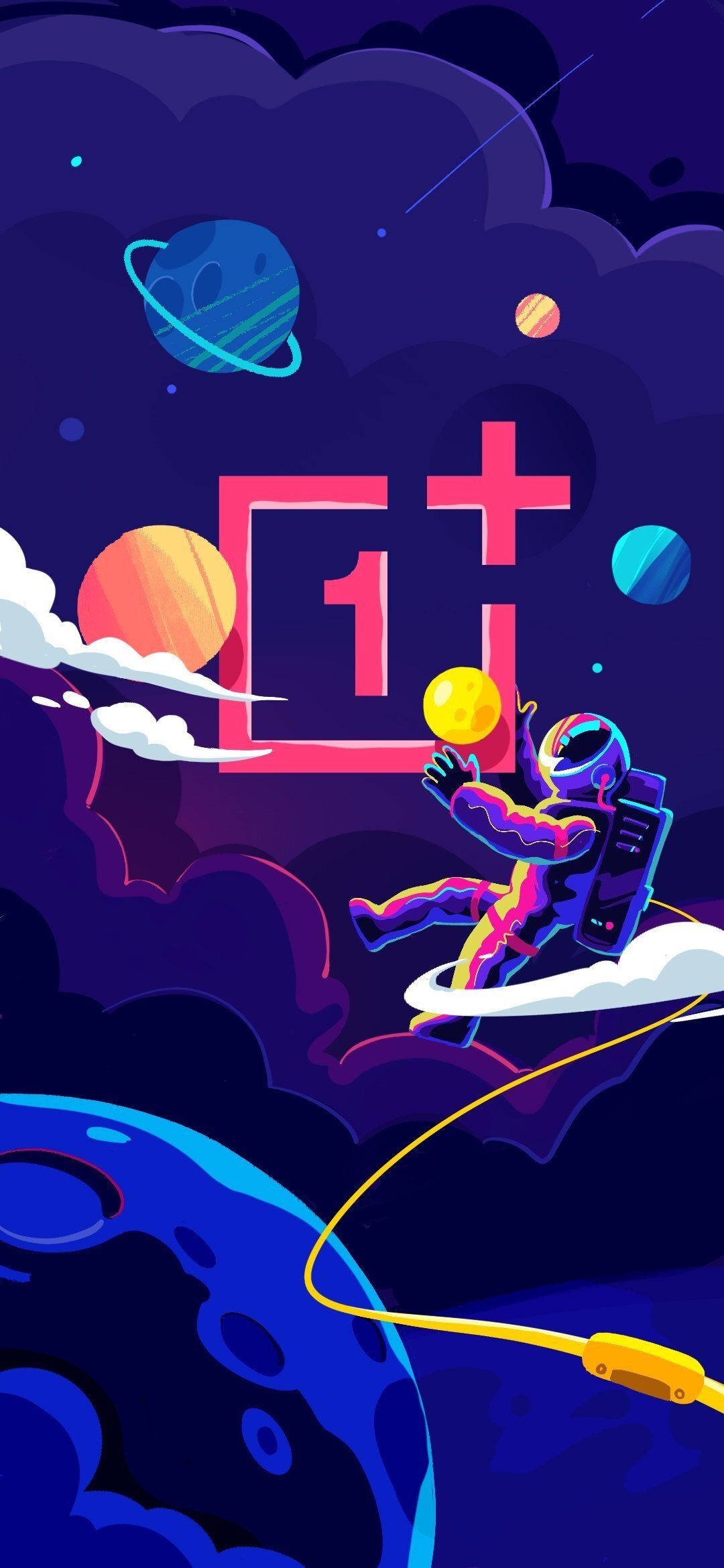 Uzayda OnePlus 9R Logosu Duvar Kağıdı
