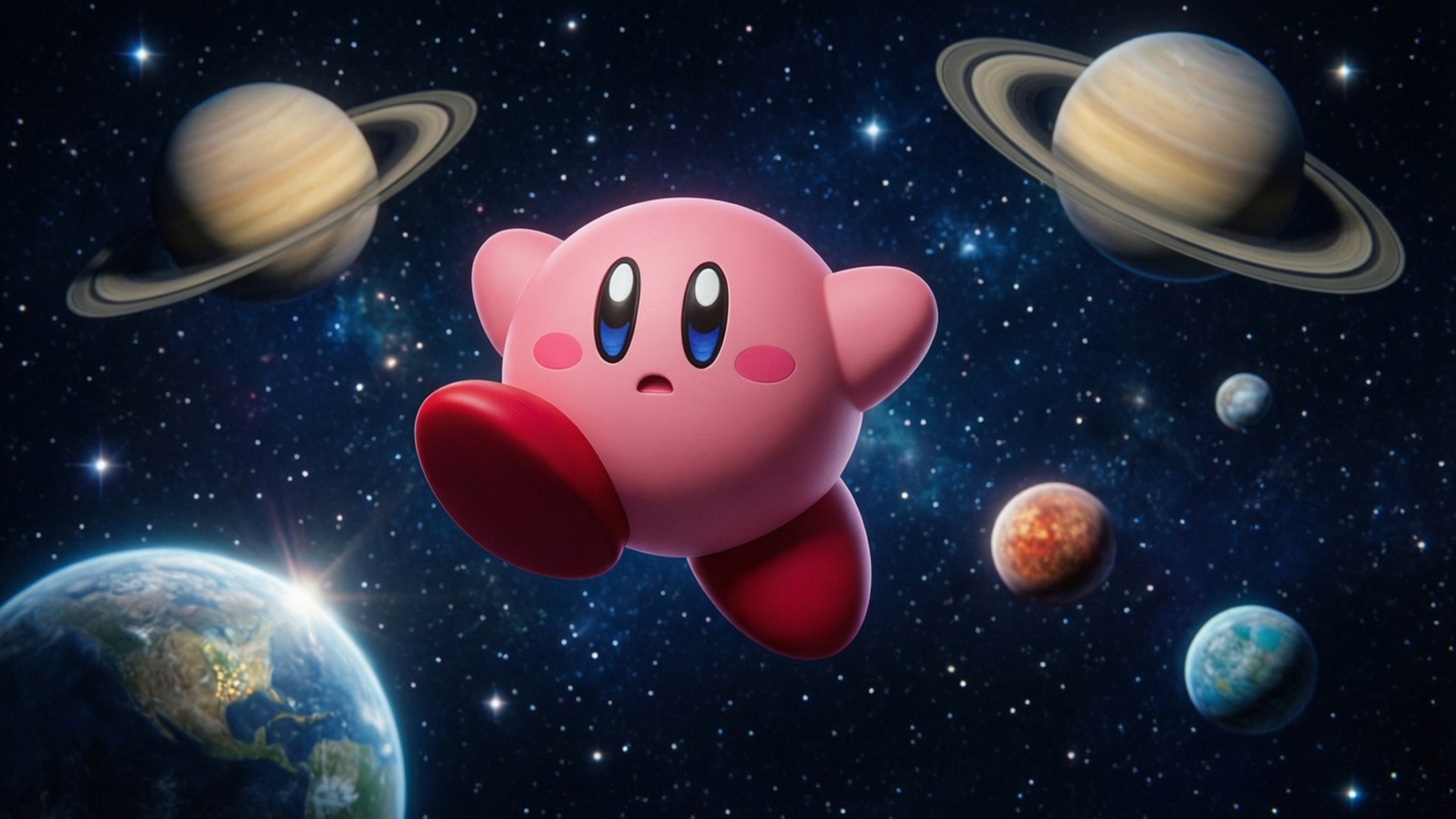 Uzaydaki Kirby Duvar Kağıdı