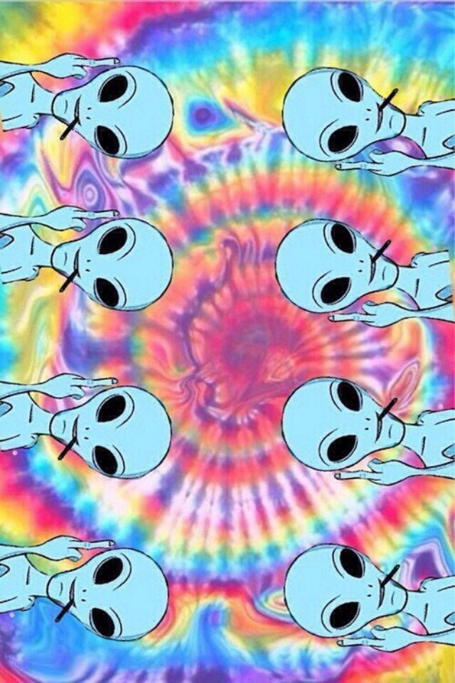Uzaylı Kaleydoskop Trippy Estetik Duvar Kağıdı