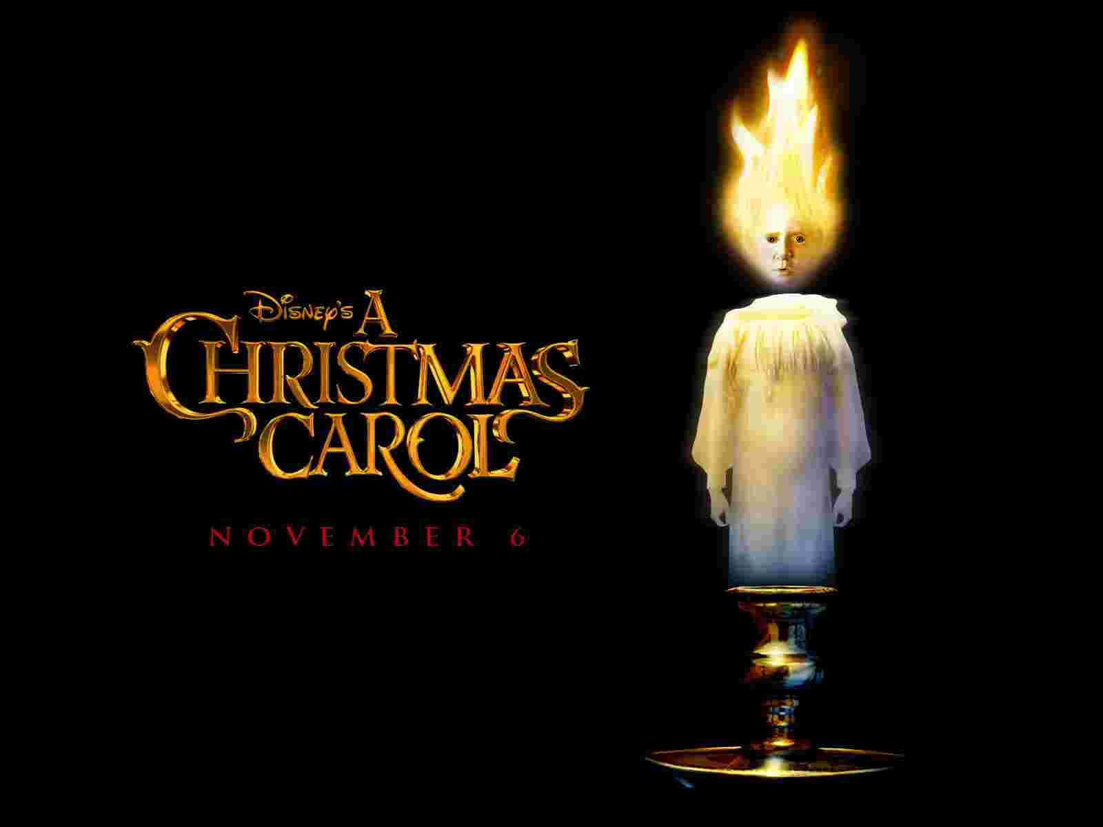Üzerinde mum olan bir noel şarkısı posteri Duvar Kağıdı