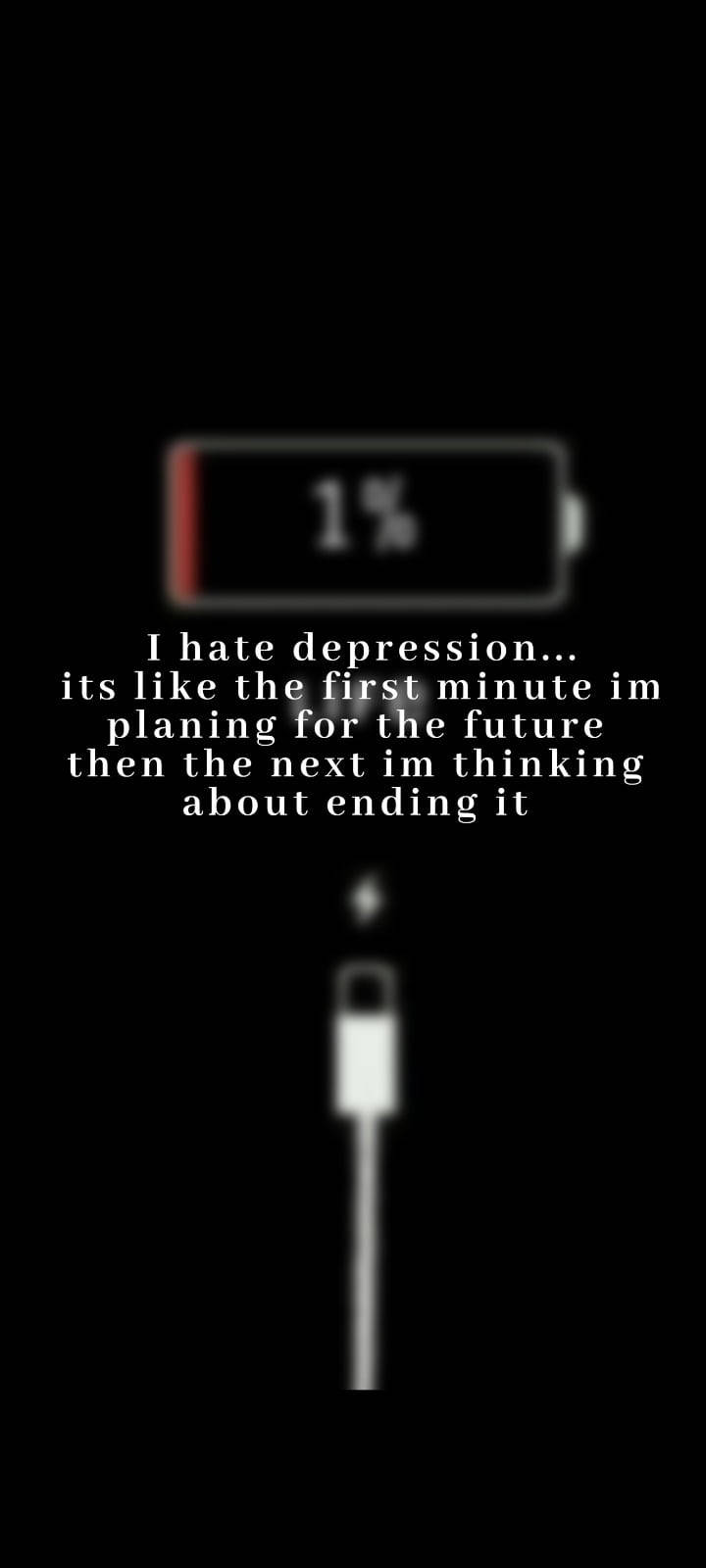 Üzgün Alıntı Depresyondan Nefret Ediyorum Duvar Kağıdı