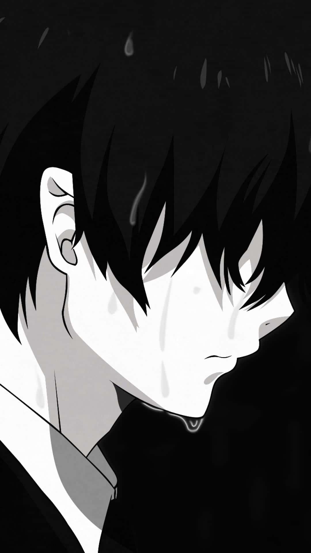 Üzgün Anime Çocuk Profil Resmi Duvar Kağıdı
