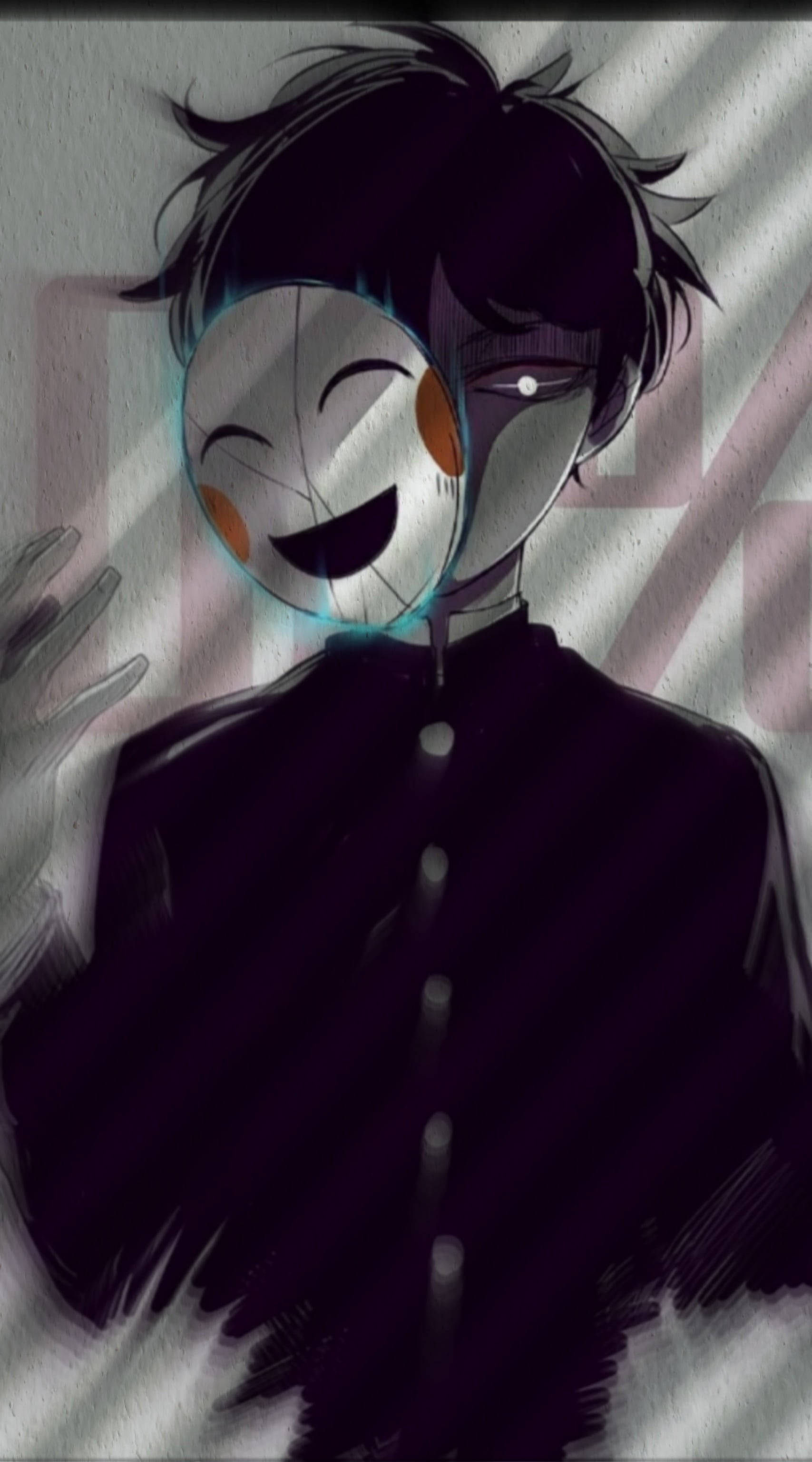 Üzgün Anime Mutlu Maske Estetiği Duvar Kağıdı