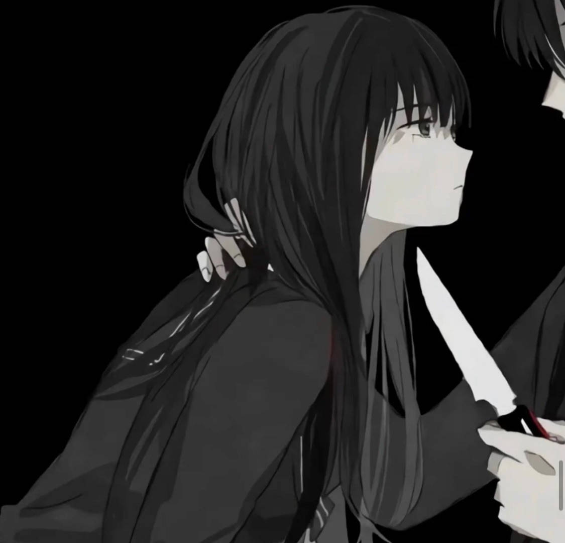 Üzgün Kız Sert Anime Profil Resmi Duvar Kağıdı