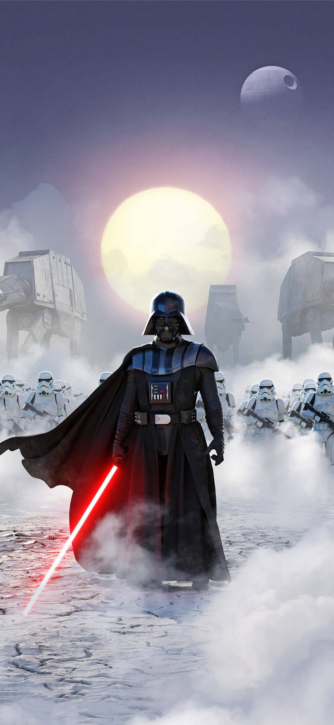 Vader Askerlerle Star Wars 4K iPhone Duvar Kağıdı