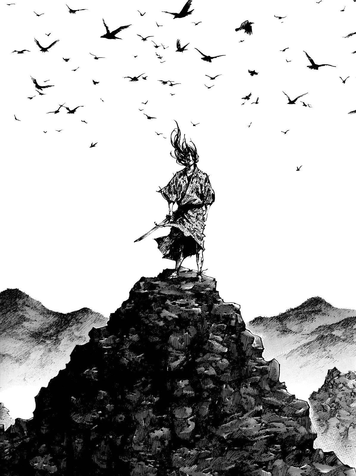 Vagabond Kargalar Uçuyor Duvar Kağıdı