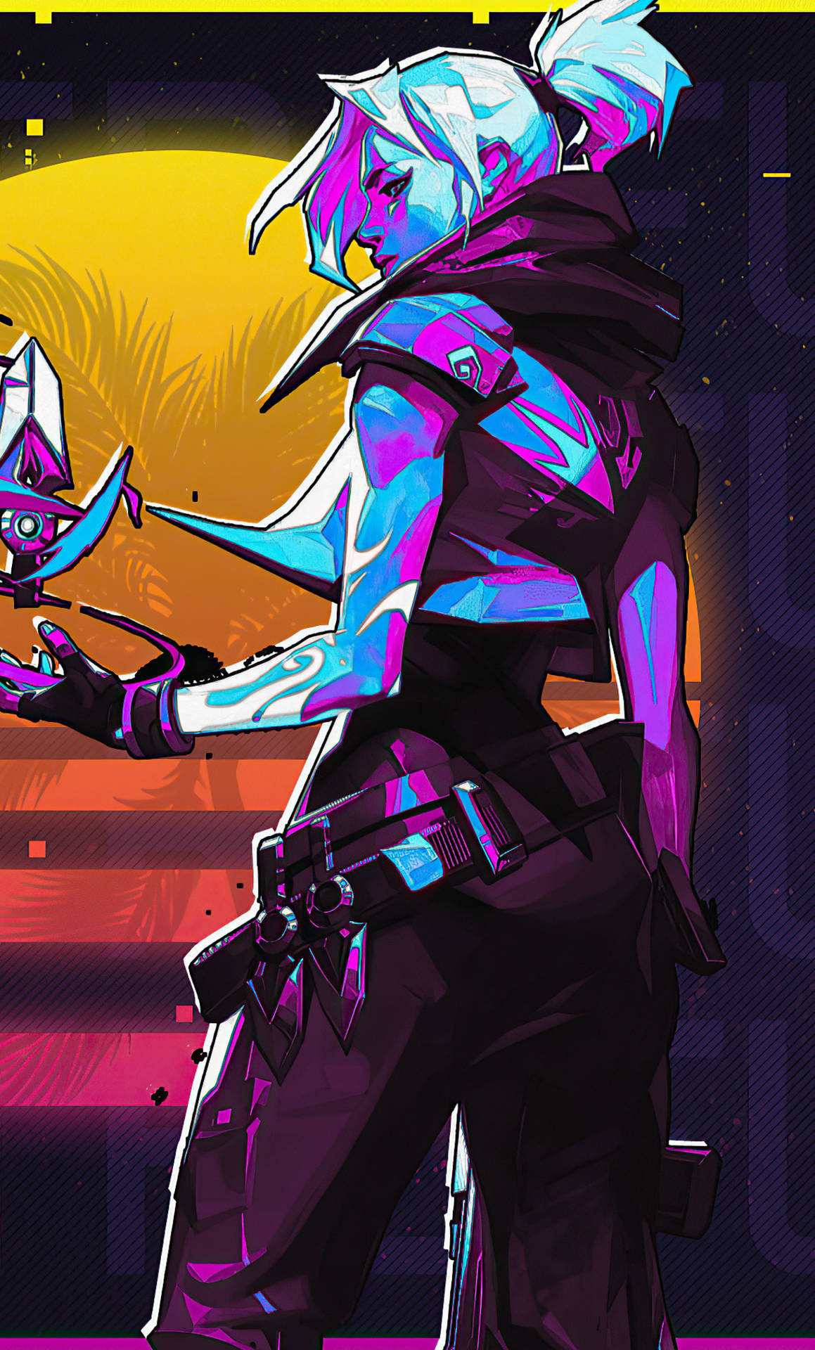 Valorant Jett Neon Sanat Eseri Duvar Kağıdı