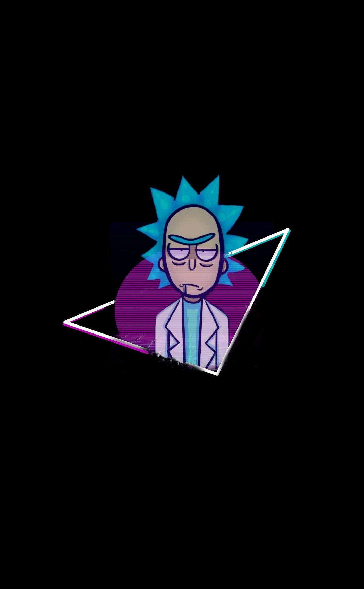 Vaporwave Tarzı Rick And Morty Stoner Duvar Kağıdı