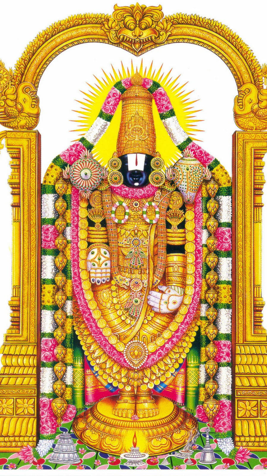 Venkateswara Swamy'nin Görkemli Görüntüsü Duvar Kağıdı
