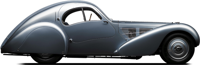 Vintage Bugatti Klasik Araba Profili Duvar Kağıdı