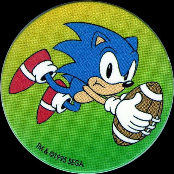 Vintage Sonic Yüzük Tutuyor 1995 Duvar Kağıdı