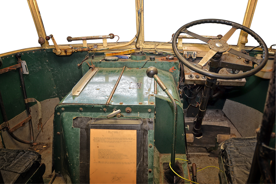 Vintage Tren Kabini İç Mekanı Duvar Kağıdı