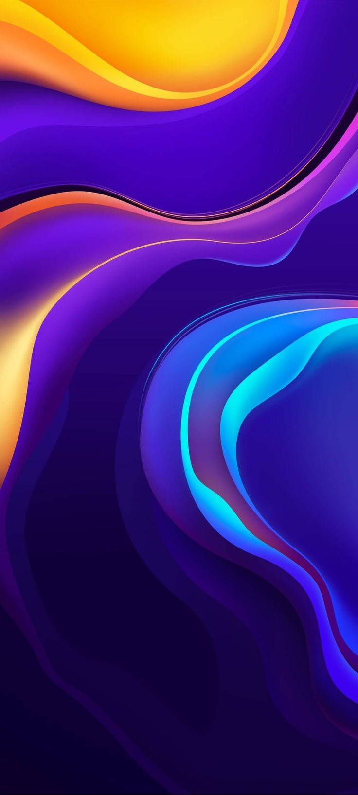 Vivo Y20 Mor Dalga Soyut Duvar Kağıdı