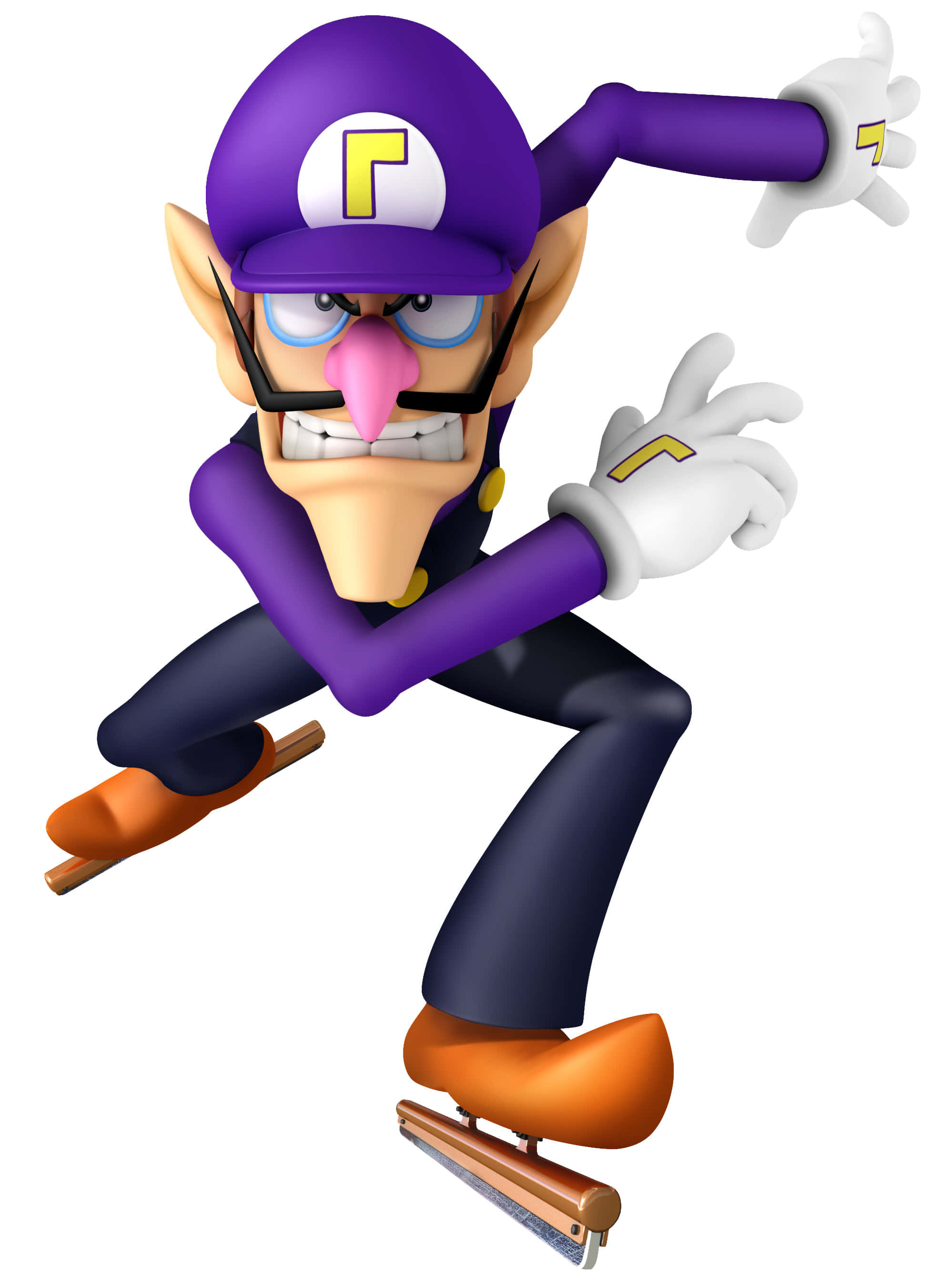 Waluigi Kendine Özgü Tarzını Sergiliyor Duvar Kağıdı