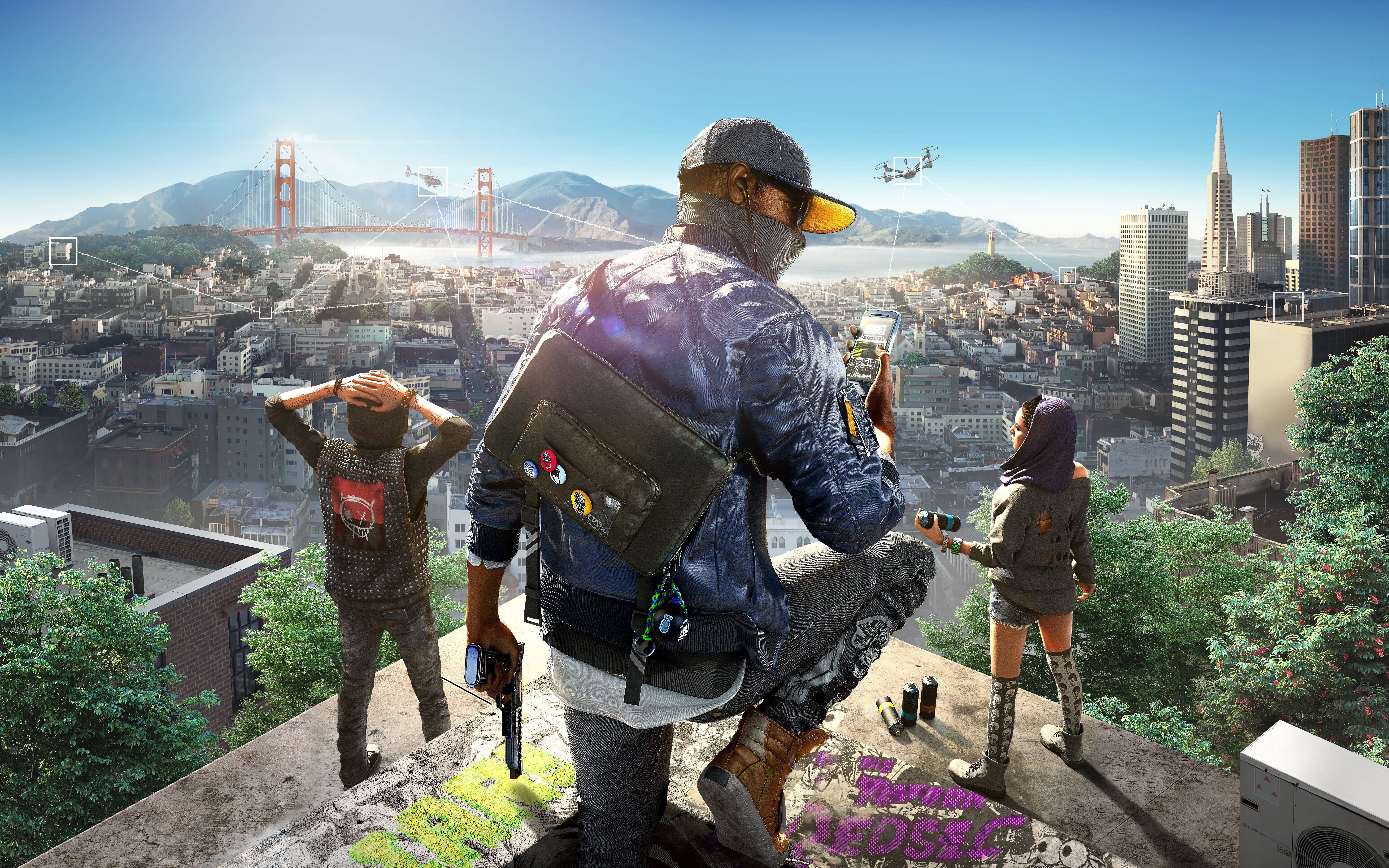 Watch Dogs 2 Video Oyununun Heyecan Verici 4K Görüntüsü Duvar Kağıdı