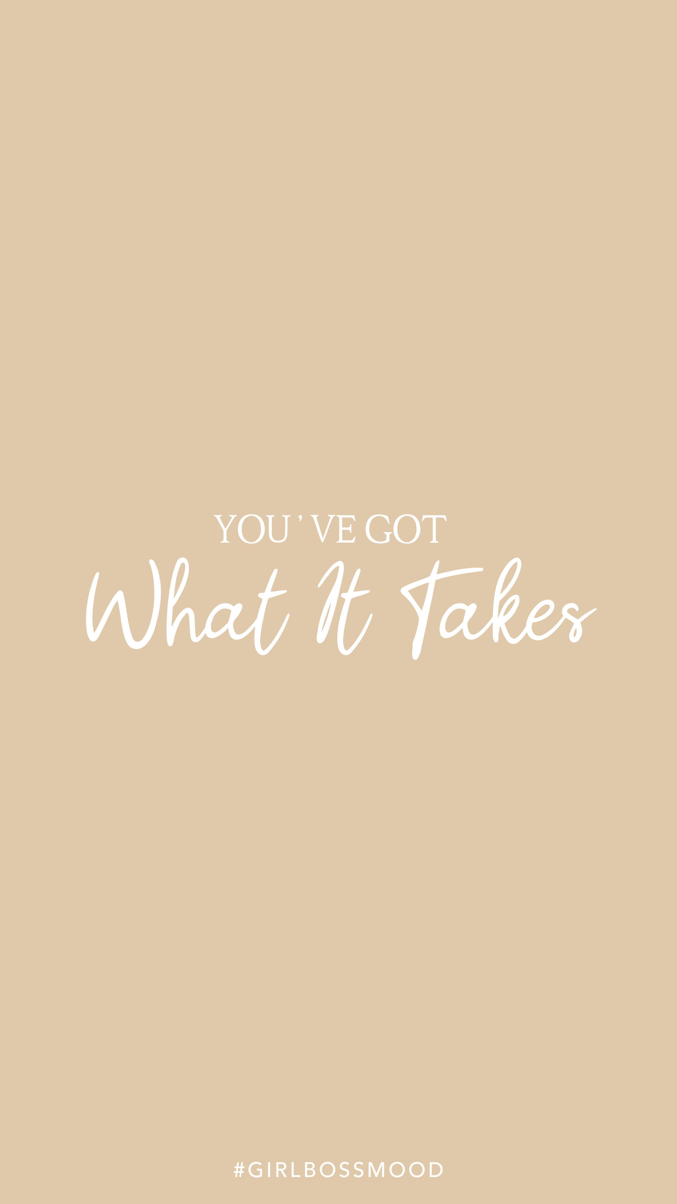 What It Takes Krem Estetiği Duvar Kağıdı