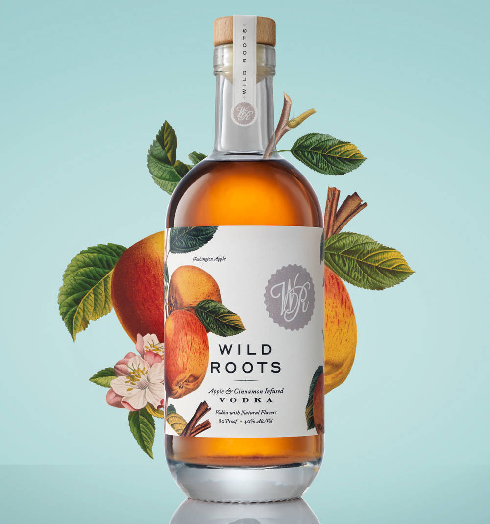 Wild Roots Ahududu Aromalı Votka Mavi Arka Plan Duvar Kağıdı