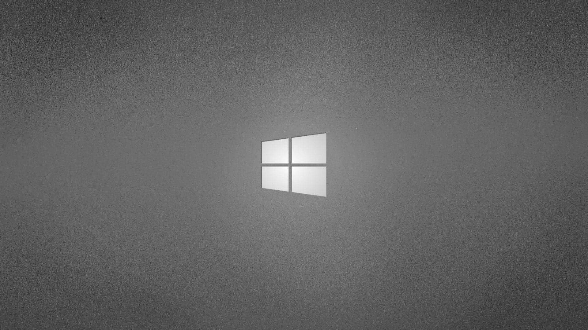 Windows Logosu Gri Arkaplanda Duvar Kağıdı