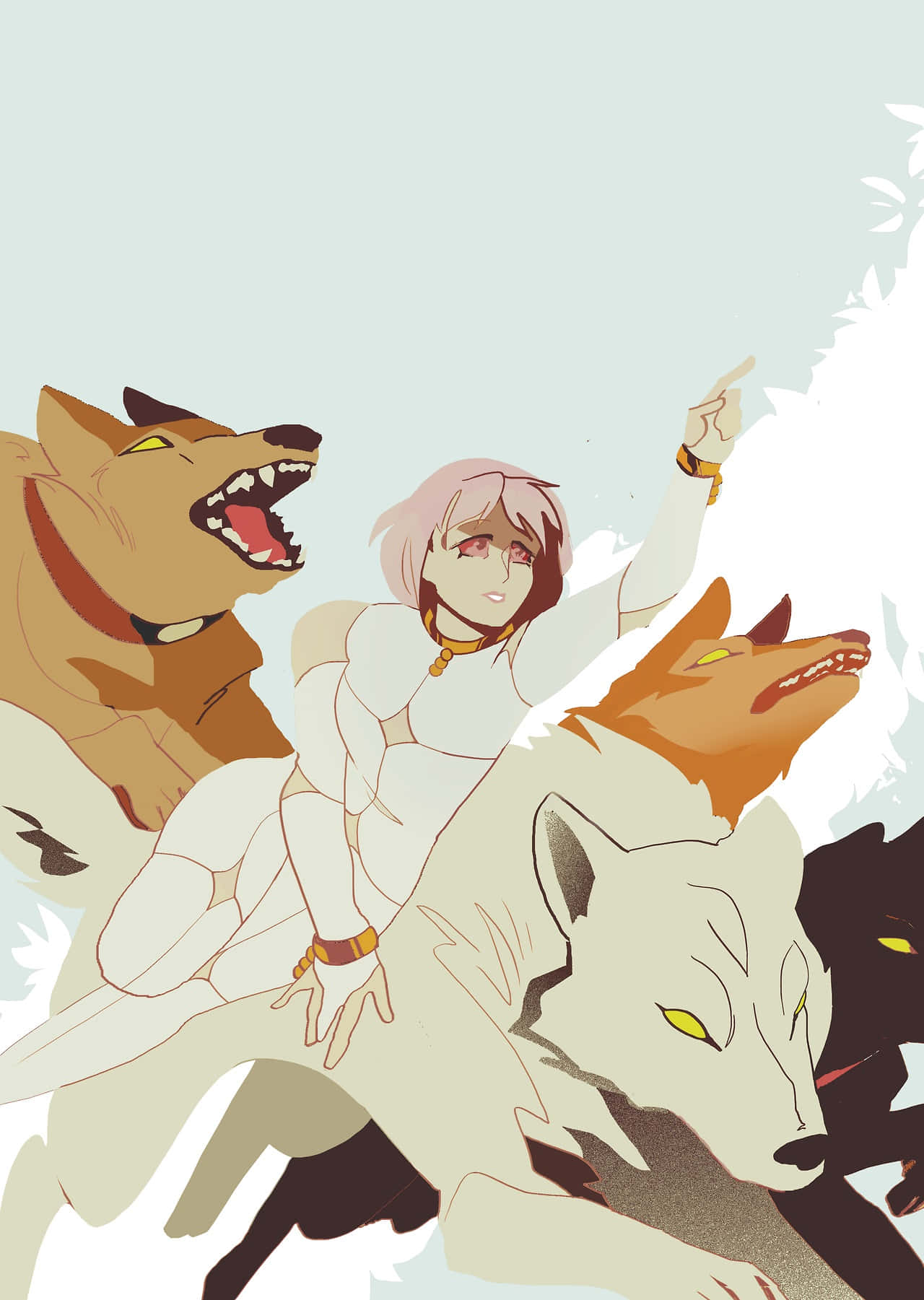 Wolf's Rain'den Çiçek Bakiresi Cheza Duvar Kağıdı