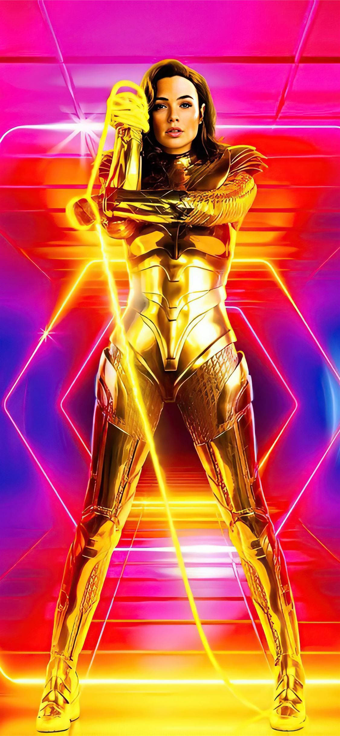 Wonder Woman 1984 Retro Altın Zırh Duvar Kağıdı