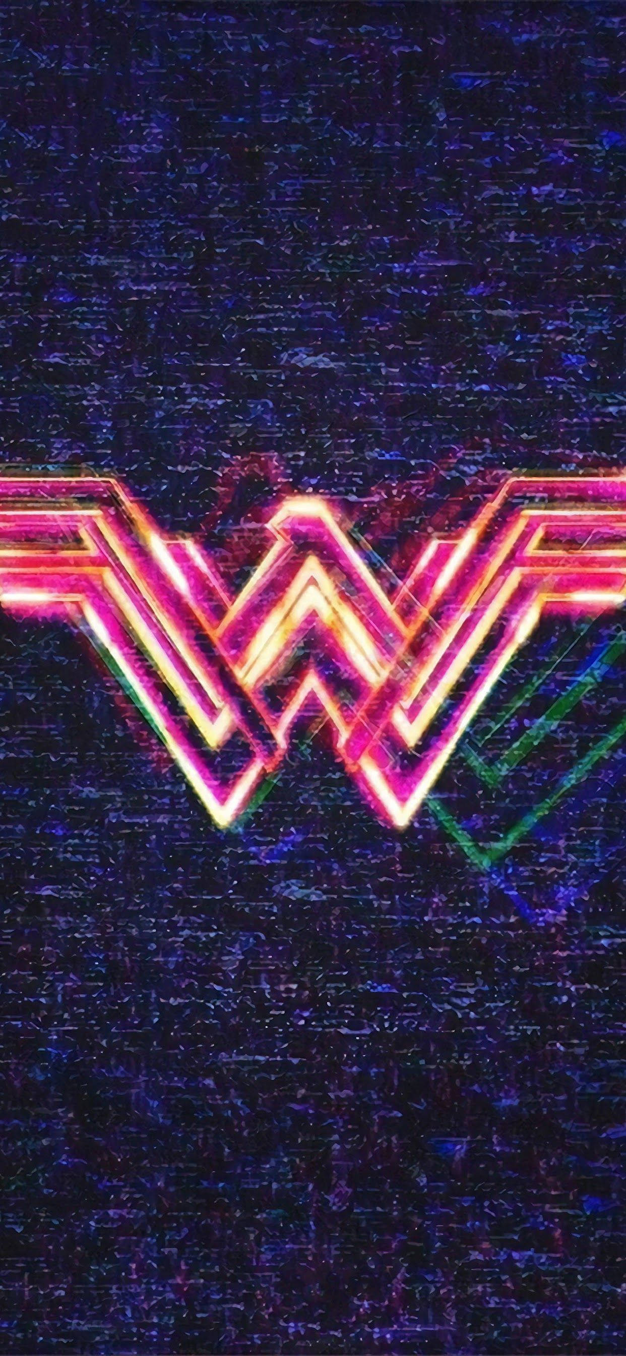Wonder Woman 1984 Neon Işık Logosu Duvar Kağıdı