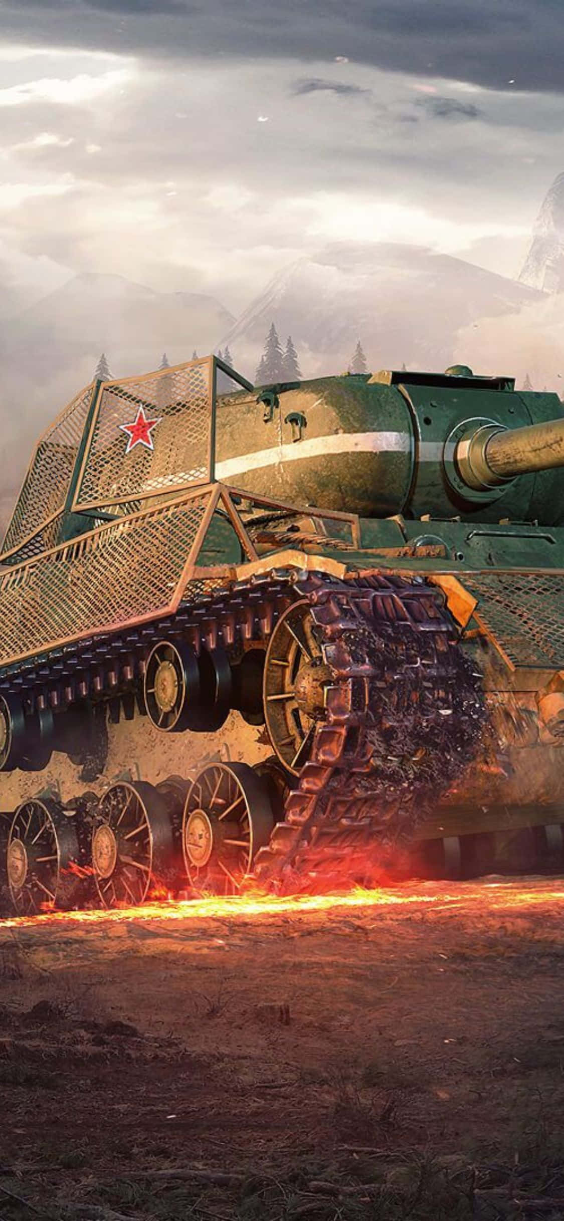 world of tanks - bir tarlanın ortasında bir tank Duvar Kağıdı