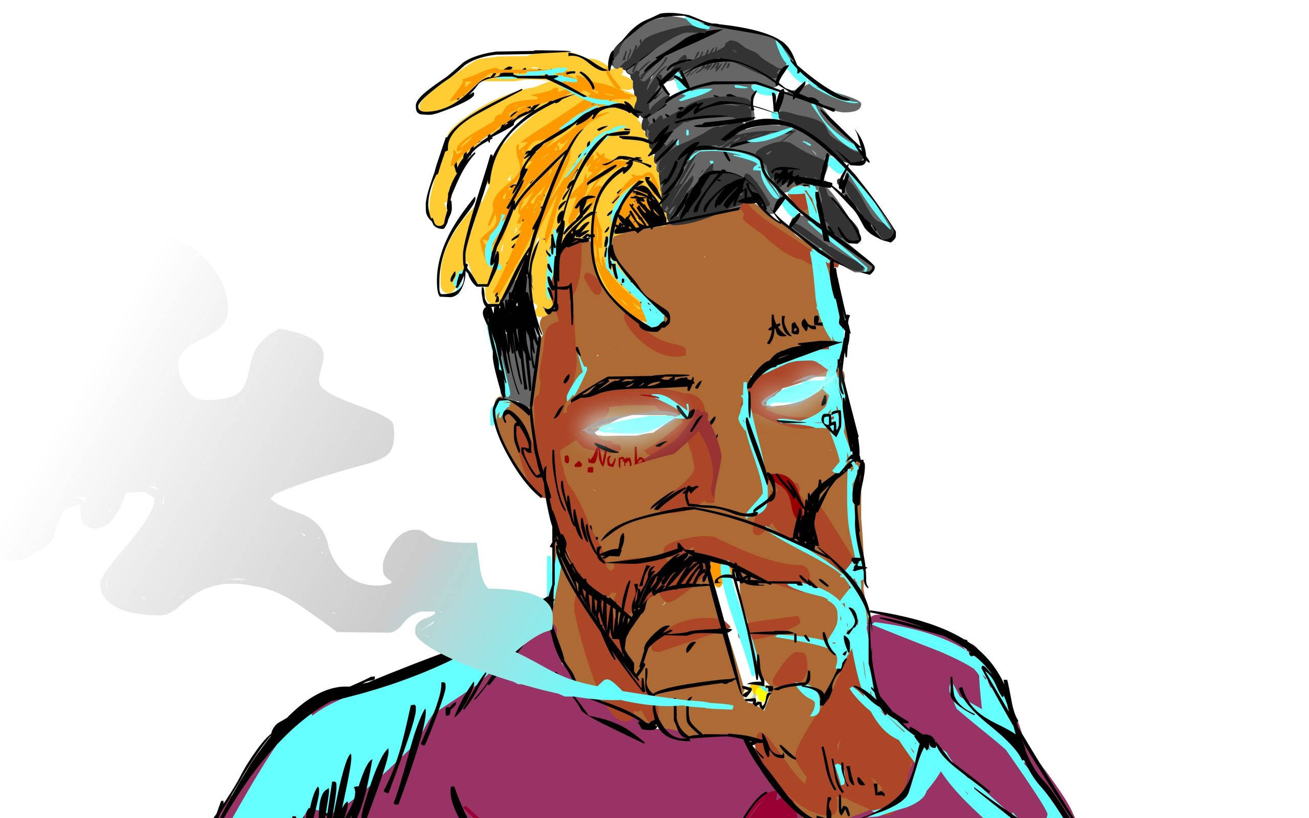 Xxxtentacion Anime Sigara Duvar Kağıdı