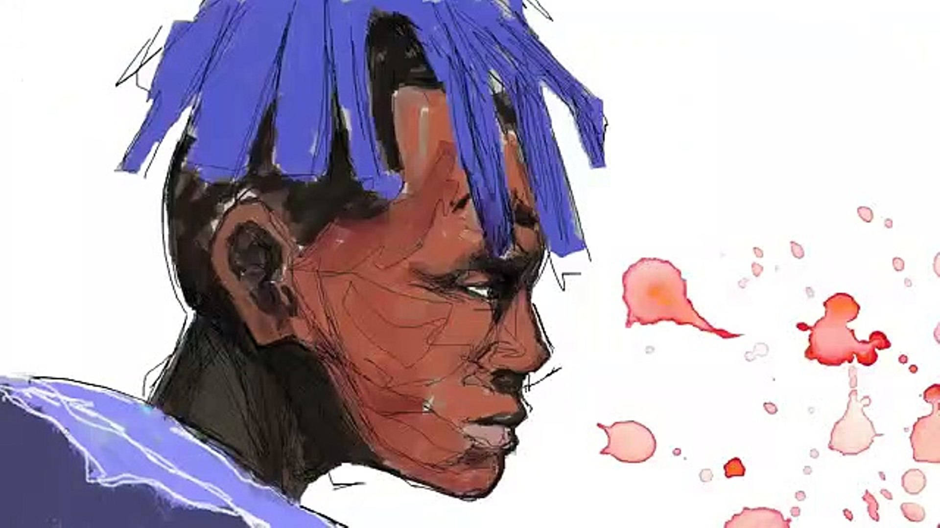 Xxxtentacion Anime Sulu Boya Sanatı Duvar Kağıdı