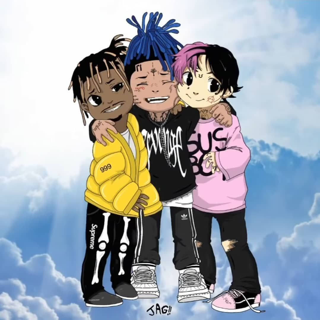 Xxxtentacion Anime ve Arkadaşları Duvar Kağıdı