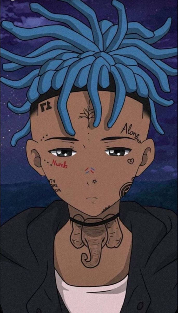 Xxxtentacion Anime Dövmeli Rapçi Duvar Kağıdı