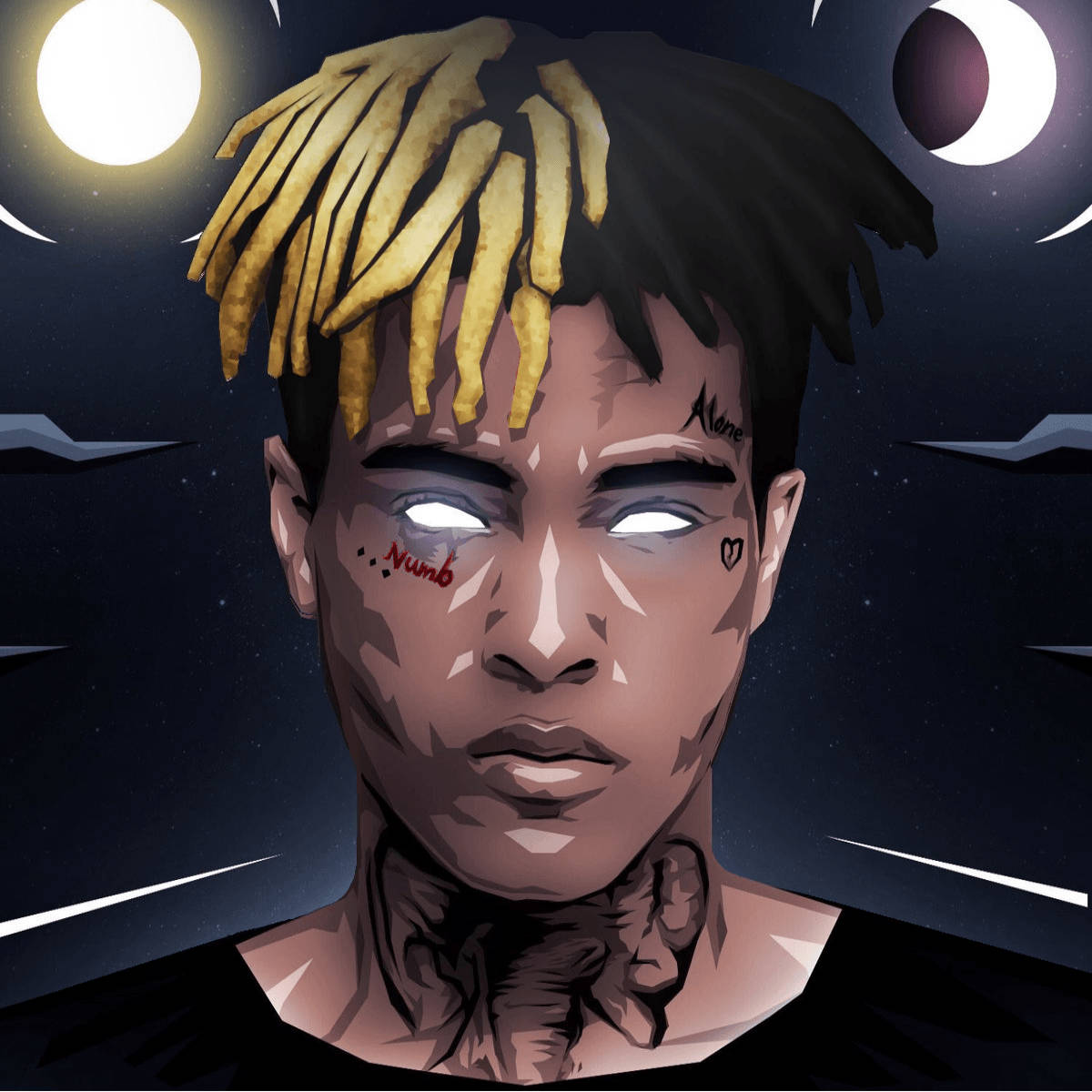 Xxxtentacion Anime Parıldayan Gözler Duvar Kağıdı