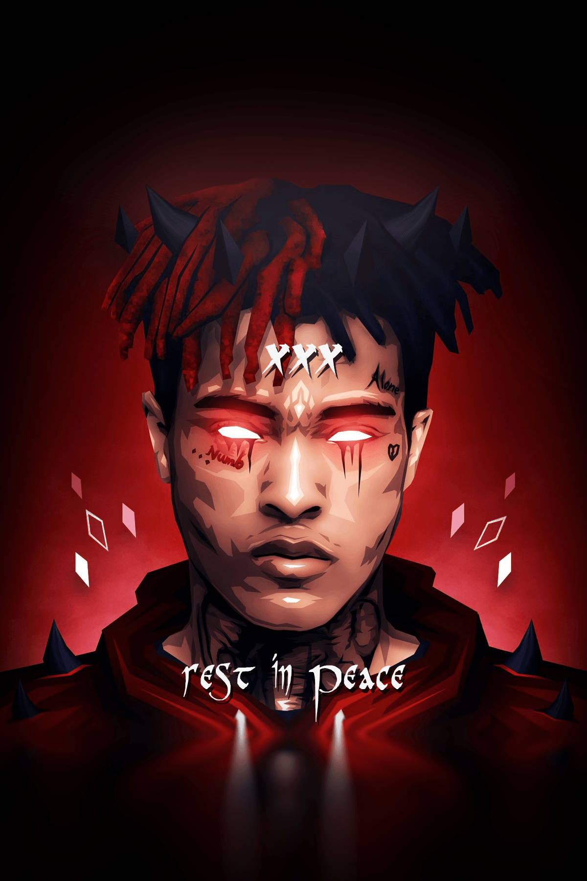 Xxxtentacion Anime Rapçi Boynuzlu Duvar Kağıdı