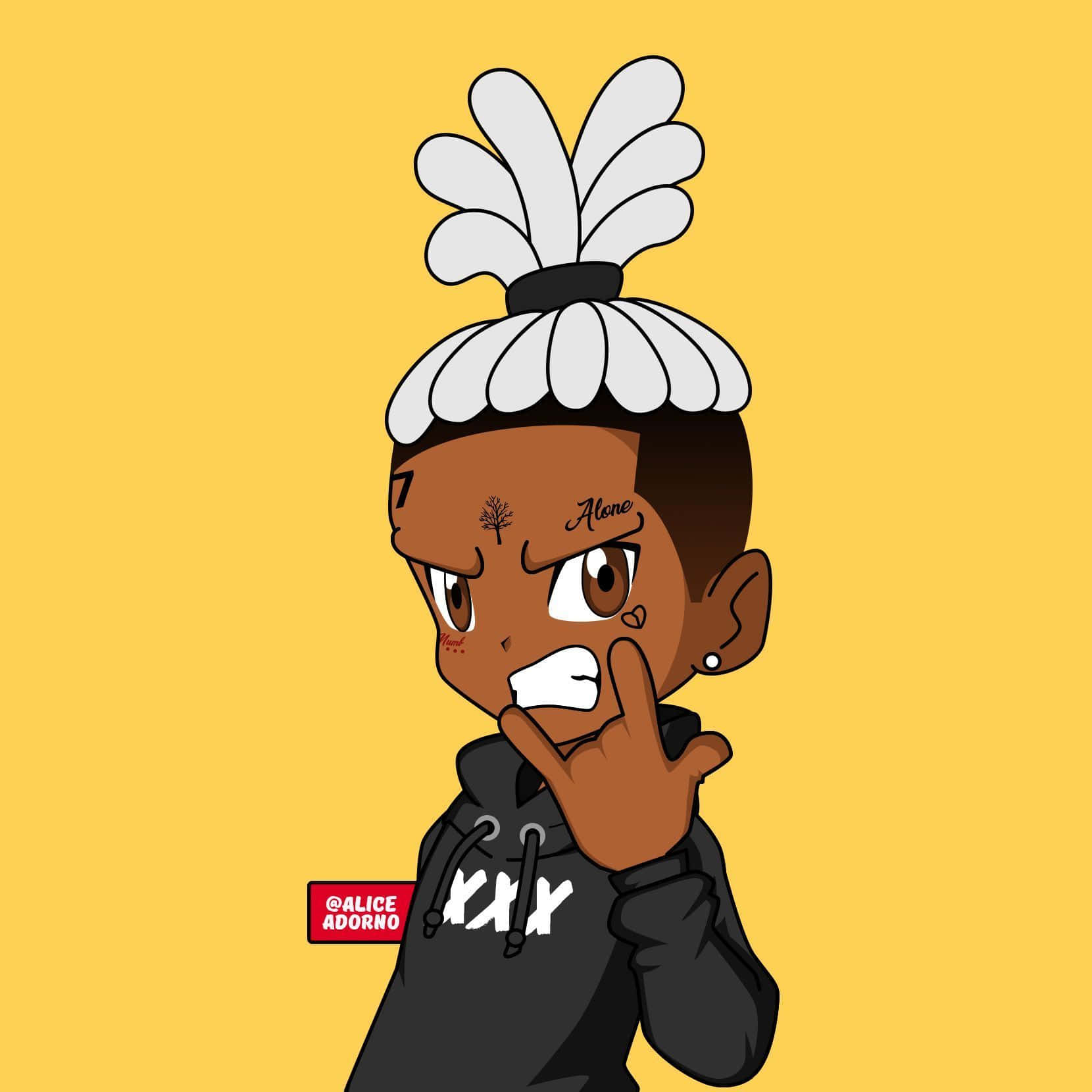 XXXTentacion Karikatür Rapçiler Rock On Duvar Kağıdı