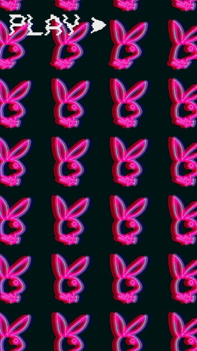 Y2k Estetiği Pembe Playboy Tavşanı Duvar Kağıdı