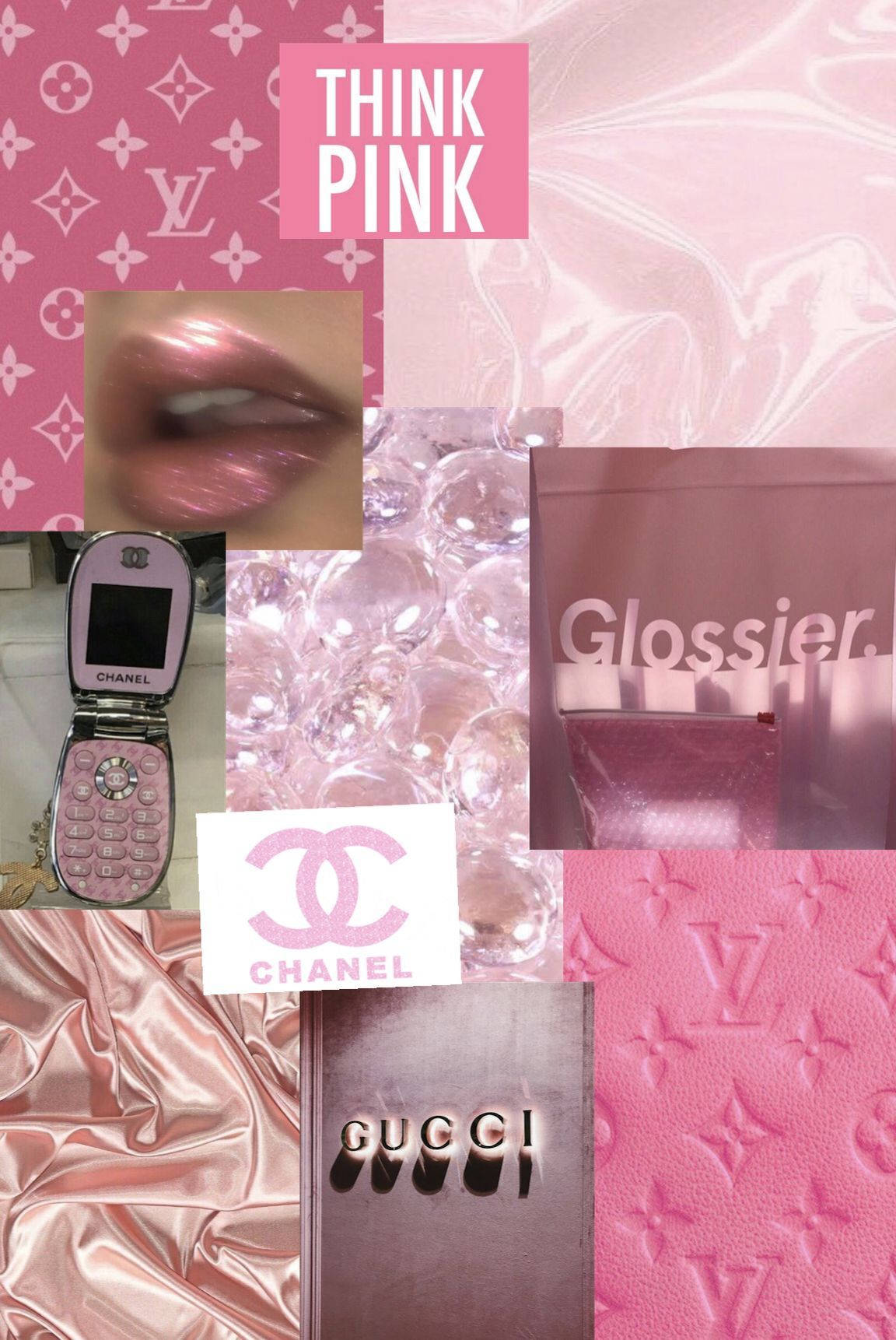 Y2k Estetiği Think Pink Duvar Kağıdı