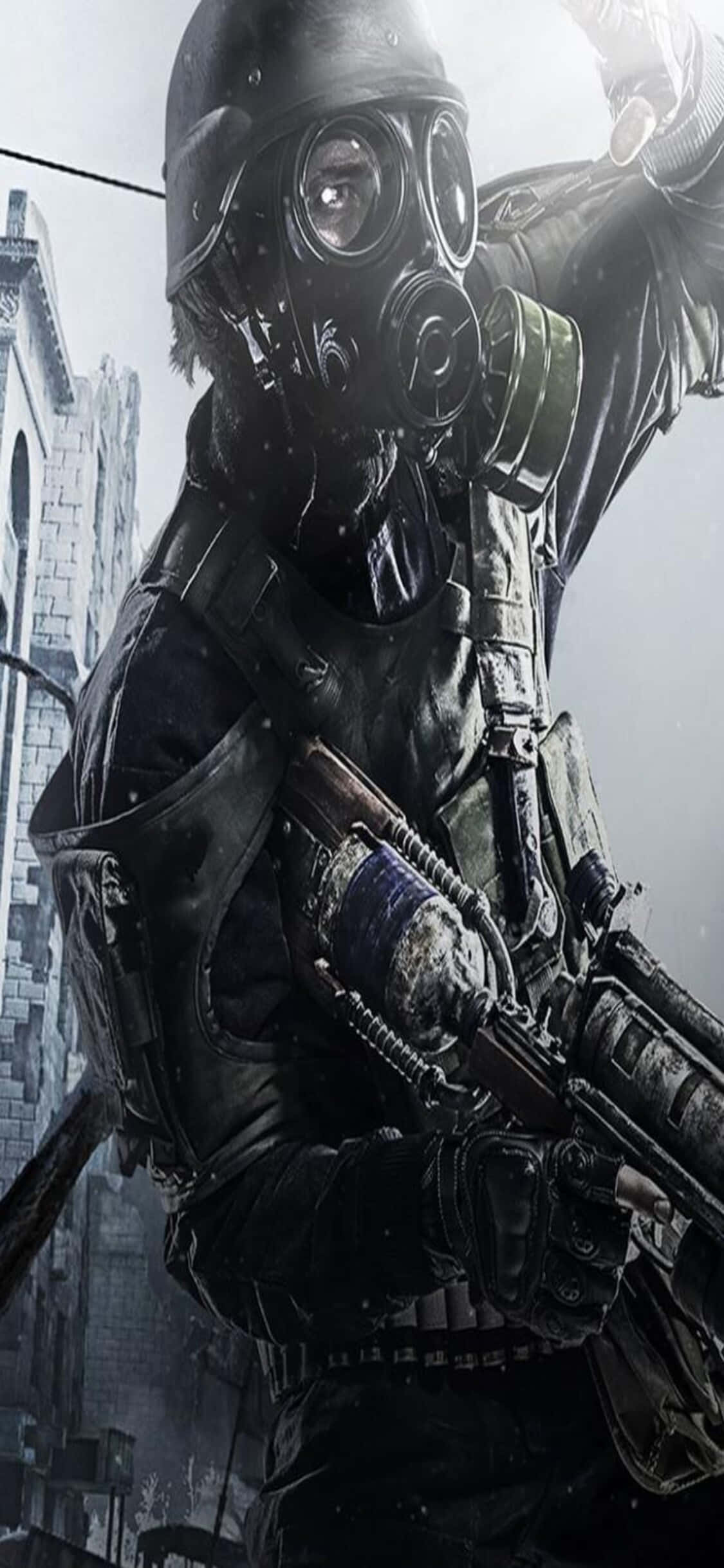 Yakın Çekim Asker iPhone X Metro Last Light Arka Planı Duvar Kağıdı