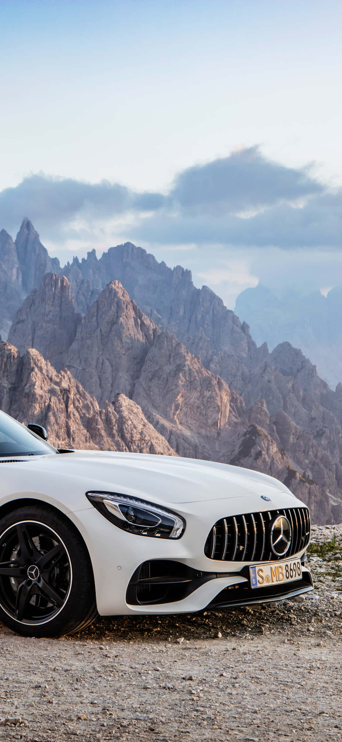 Yan AMG GT iPhone X AMG GT-R Arka Planı Duvar Kağıdı