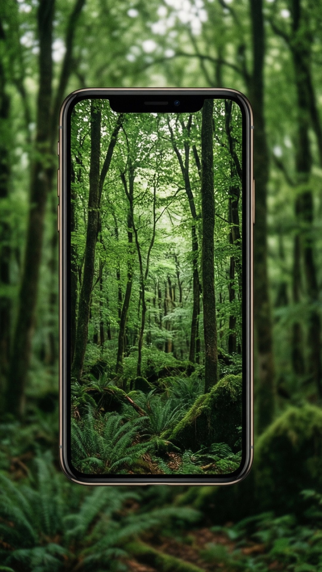 Yansıma Orman iPhone X Duvar Kağıdı