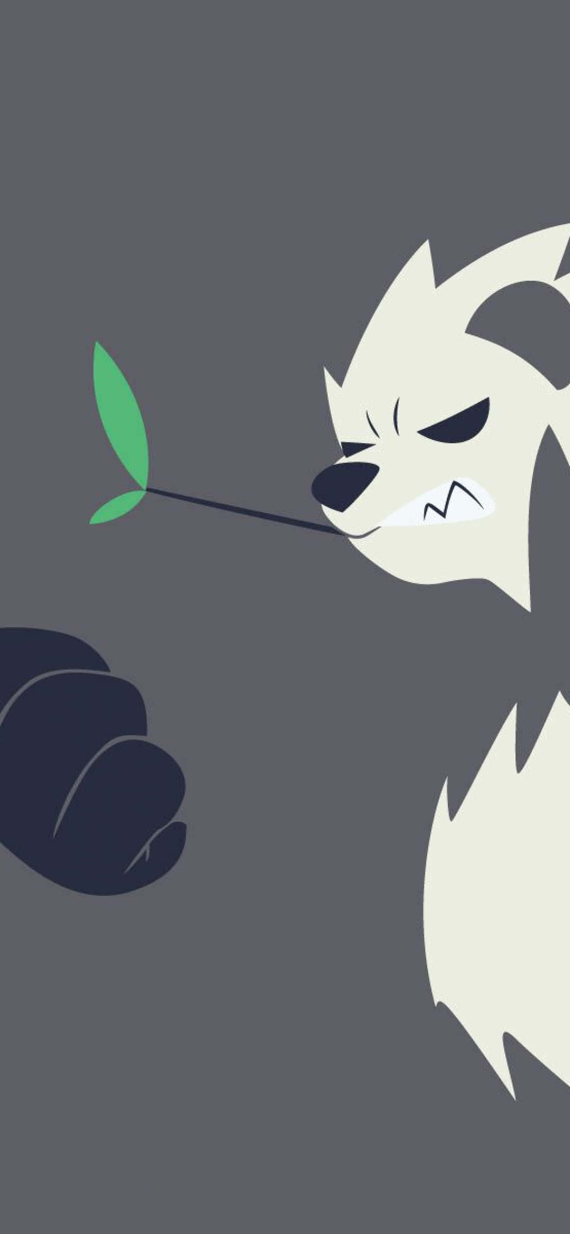 Yapraklı Pangoro Vektör Sanatı Duvar Kağıdı